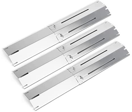 GFTIME 92381 29,85 cm a 53,34 cm Universal Placa de Calor Piezas para de Repuesto Charbroil Brinkmann Barbacoa de Gas Parrilla Barbacoa Acero Inoxidable BBQ Reemplazo (3 Pack)