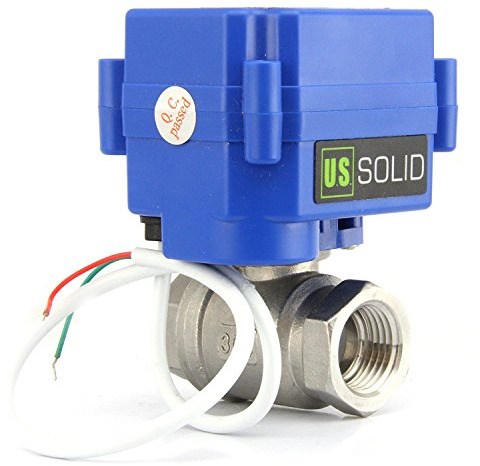 U.S. Solid 3/4 Motorkugelhahn Edelstahl 2 Wege Elektrische Zonenventil 220V AC (85V-265V AC), 2 Drähte, Automatische Rückkehr, NC Normalerweise Geschlossen, Standardport