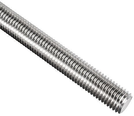 sourcing map Tige Filetée M18 x 250mm Tige Entièrement Filetée 304 en Acier Inoxydable Fils à Droite