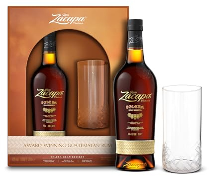 Zacapa Solera Rum - 700 ml, Confezione regalo con 1 bicchiere