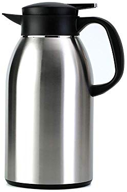 XINGYU Tee- und Kaffeekanne, aus Edelstahl 304, zur Wärmespeicherung für den Haushalt, großes Fassungsvermögen für heißes Wasser, Kaffeemaschine mit doppelter Vakuumschicht, silber, A