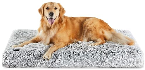 Western Home Orthopädisches Hundebett Grosse Hunde, Hundekissen mit eierförmiger Kistenschaum, Waschbar rutschfest Hundematten 104x73.5x10cm