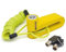 KRASER KR707Y Bloccadisco per Moto, Giallo ø7mm Più Deterrente, Serratura Anti-trapano, Sicurezza Compatta Facile da Trasportare, Lucchetto Antifurto Moto, Scooter, Bicicletta Elettrica, Monopattino