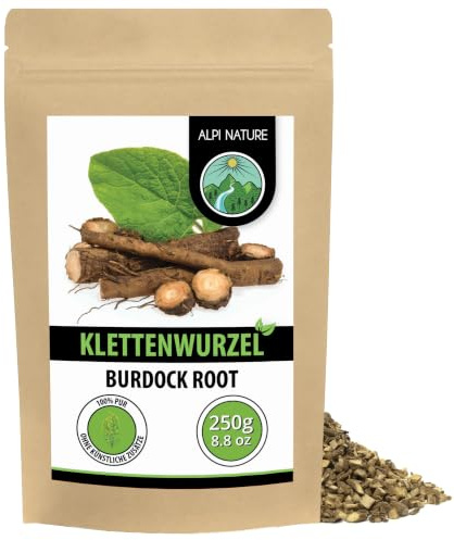 Alpi Nature Klettenwurzel Tee 250g, Klettenwurzelstücke | Klettenwurzel getrocknet und geschnitten, loser Tee zur Teezubereitung