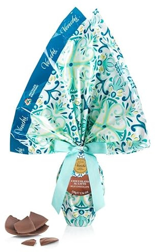 Venchi - Colección Mayólica - Huevo de Chocolate con Leche, 220 g - Con Sorpresa - Idea de Regalo - Sin Gluten