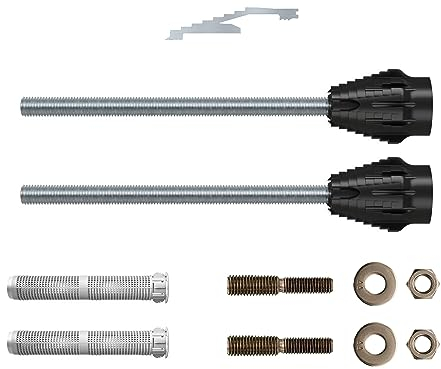 Fischer Thermax M12 M10 Klima, Set mit 2 Dübeln zur Befestigung von Klimaanlagen auf isoliertem Mantel, 569178, grau, M12-10/200