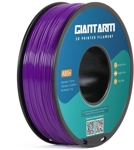 GIANTARM ABS+ Filament 1.75 mm, 3D Drucker Filament 1 kg, 1 Spule, Durchmessertoleranz +/- 0.02 mm, ABS Lila
