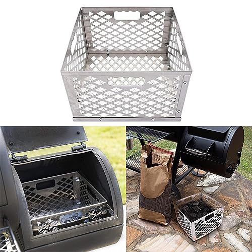 Cesta de carbón de acero inoxidable para ahumador Oklahoma, accesorios de parrilla para fumar largo y eficiente, cesta de fuego para Oklahoma Joes Highland