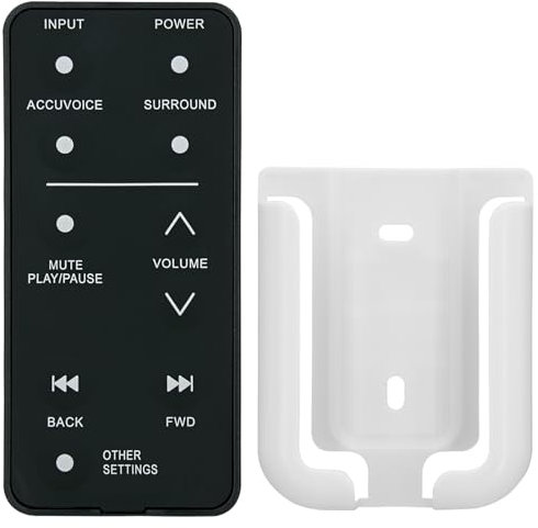 GENGQIANSI Replacement Remote Control for ZVOX Legacy Models SoundBase 555 and 580(with Mounting Bracket)