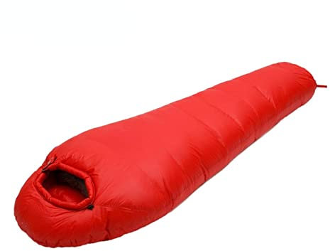 Schlafsack Black Snow Outdoor Camping Schlafsack Sehr Warmer, mit Daunen gefüllter Schlafsack für Erwachsene, 4-Jahreszeiten-Camping-Reiseschlafsack (Schwarz) (Schwarz)