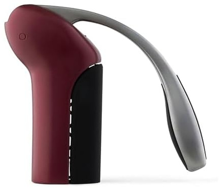 Rabbit Vertical Corkscrew Wine Opener with One-Pull Design, Foil Cutter Included, Easy to Use Manual Lever, Durable Stainless Steel Spiral, Merlot