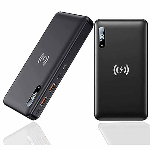 Chargeur Portable Power Bank Charge Rapide Batterie Externe 50000Mah 15W Banque d'alimentation à Induction, 65W Qi Banque d'alimentation sans Fil PD QC 4.0 Charge Rapide Chargeur Portable Ch
