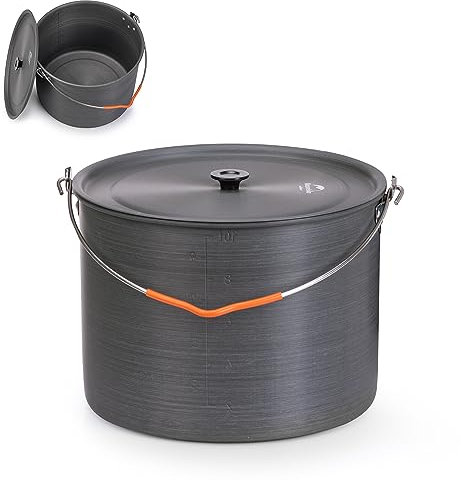 Naturehike Camping Suppentopf Kochgeschirr mit Deckel Groß Outdoor Tragbares Hängetopf Kochset für 1-6 Personen