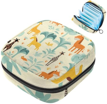 Borsa mestruale,Sacchetto di immagazzinaggio del tovagliolo sanitario,Porta tamponi per borsa, Z04u5oe4xwi, 4.7x6.6x6.6 in, Comodi