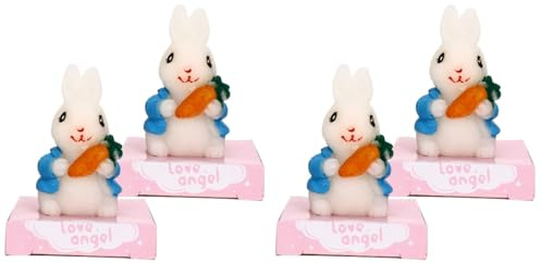 Amosfun 4 Stück Hundegeburtstagskerzen Süße Hasen Leckereien Kreative Zierkerzen Ostern Herzstück Dekorative Geburtstagskerzen Praktische Osterkerzen Yoga- Lampenhalter Duft Paraffin