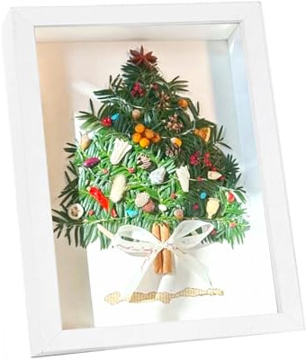 Hibmisy 3D Profonda Cornice 17 x 12 cm - per oggetti fino a 3 cm,per regalo di nozze o fiori, ricordi fai da te (Bianco, 17cm*12cm)