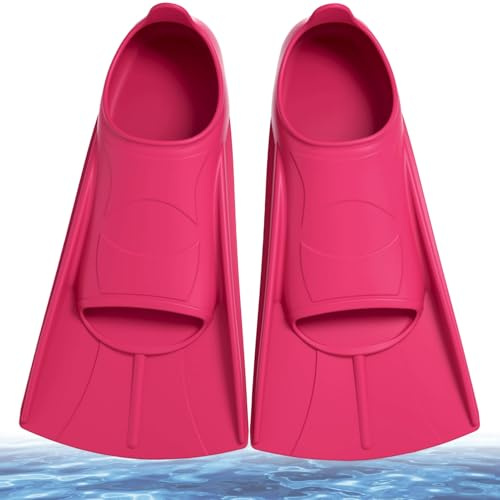 Schwimmflossen Kinder, Silikon Schnorchelflossen Kurz, Kurzflossen Kinderflossen Kurze Trainingsflossen Taucherflossen Kurzschwimmflossen für Kinder Erwachsene