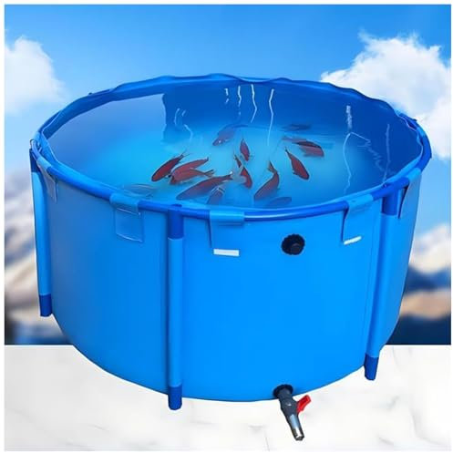 150cm*80cm,Fischteichbecken Aus Segeltuch, Fischteichfolie, Aquakulturtank, Faltbarer Fischteich, Zur Wasserspeicherung, Bewässerung, Zuchtteich für Wasserprodukte