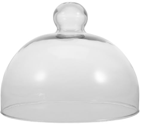 Cabilock Clear Glass Cake Bell Food Cover Cake Stand 18cm