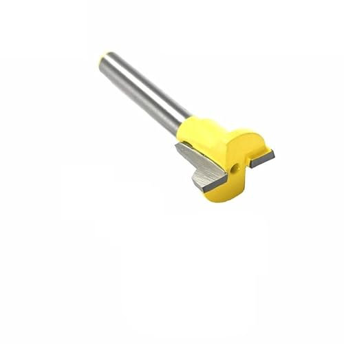 Broca enrutadora de moldura de cajón, vástago de 1/4 , bloqueo de cajón, enchufe de cuchillo de espiga, Fresa de madera, herramienta ingleteada for puerta y carpintería(6.35x19.05MM)