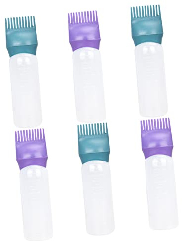 CLISPEED 6piezas Botellas Aplicadora de Raíces para Tinte de Cabello Botella Peine para Raíces para Uso el Hogar