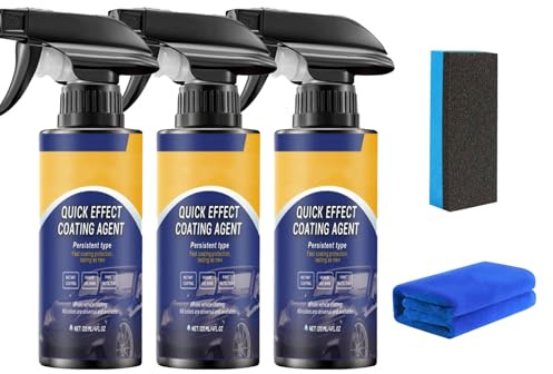 YIttings 2025 Quick Effect Coating Agent, 3 in 1 Hoher Schutz Schnelles Auto-Beschichtung Spray Auto, Car Coating Spray, Multifunktionales Beschichtungsspray Autolack120ML