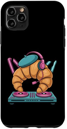 Croissant Dj Avec Casque Et Platines Coque pour iPhone 11 Pro Max