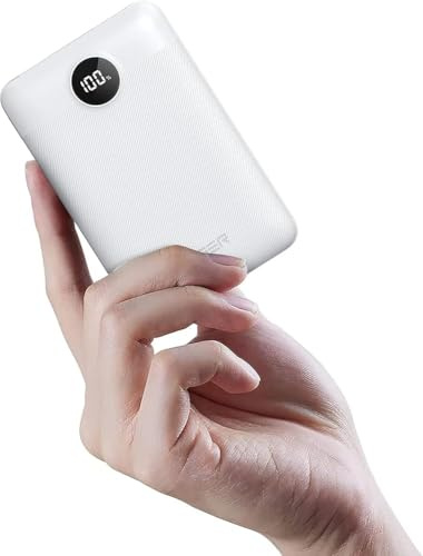 VEGER Powerbank 20000mAh, 22.5W Power Bank Klein Aber Stark Externer Handyakkus PD QC3.0 Schnelles Aufladen USB C Externer Akku Kompatibel mit iPhone/Samsung/Huawei/iPad usw(Weiß)