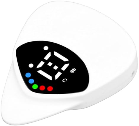 Zunate 2 in 1 Gitarrentuner -Pick, Digitaler Tuner mit LED -Licht, 12 Ton, für E -Gitarren -Akustik Bass Banjo Ukulele