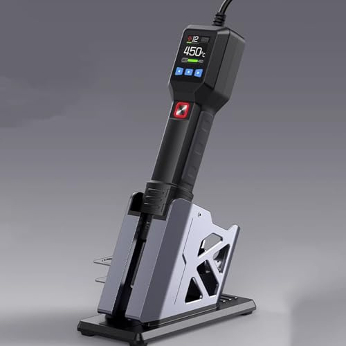RKXKJ 550W Mini Smart Soldering Heat Gun, Dual Temp Heat Gun, 100°C~450°C Adjustable Temperature, Air Volume 1-20 Speed Adjustment, Equipped with LCD Display Screen, for DIY Welding, Repair