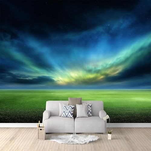 Fotomurales Decorativos Pared Minimalismo Deportes Campo De Fútbol, Verde Azulado Fotomural Decorativo para el Hogar 200 x 140 cm (An x Al) – Ldeal para Salón Dormitorio Oficina y Pared de TV