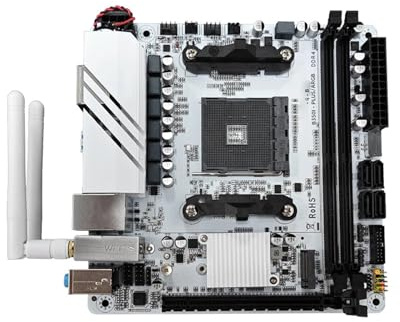 Fit For JGINYUE B350 AM4 Mini ITX Motherboard Supports Ryzen1000-5000 Series R5 2600 3600 5600 DDR4 RAM Desktop PCIe3.0 WiFi6 BT5.2 motherboard