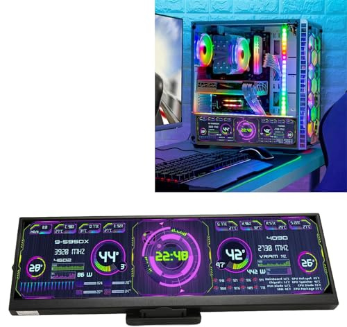 ZenithAur 4K 120Hz IPS Pantalla Monitor portátil de 12.7 Pulgadas, Segunda Pantalla para AIDA64 con un Amplio ángulo de visión, Ideal para monitoreo de GPU de CPU