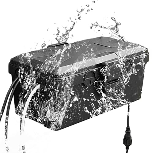 Kabelbox Wasserdicht 26.1X15X9.4 cm, Außenbereich Elektrobox, 7 Kabeleingänge, Große Wasserdichte Kabelbox, Wetterfester Elektrischer Anschlusskasten, Extra Große kabelboxS Für Garten Außenbereich