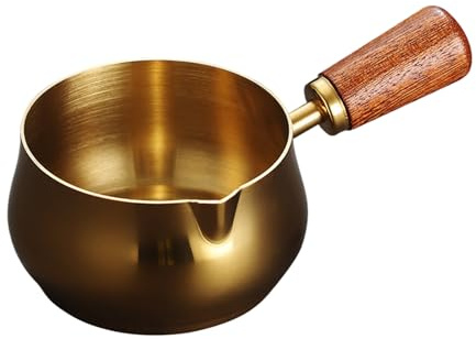 Krmoau Cacerola Pequeña,Con Pico Vertedor y Mango Resistente al Calor, de Acero Inoxidable - Olla de Cocina para Salsas,para Ketchup, Sopa, Guiso, Café, Bebidas Calientes y Mantequilla