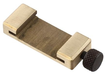 Righello in ottone per la lavorazione del legno, blocco di posizionamento con scanalatura del righello, adatto a righelli in acciaio da 39,5 mm, 50 x 20 x 10 mm