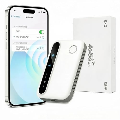 5G Mobile WiFi Hotspot, Portable Router with Wi-Fi 6, Ultra-Fast Internet up to 300 Mbps, Pocket-Sized Travel Modem, Supports up to 10 Devices Simultaneously-cc