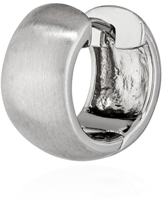 NKlaus silver singel 925 sterlingsilver fällbar creole örhänge smycken 14 mm matt anlöpningsskydd 4812