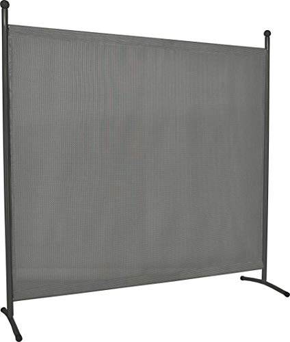 ANGERER Stellwand 178 x 178 cm, beige | Raumteiler, Raumtrenner, für Schatten auf Balkon, Bezug aus wetterfestem Textilene-Gewebe, Made in Germany