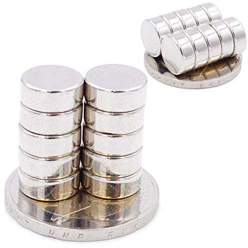 Brudazon | 30 Mini Scheiben-Magnete 10x4mm | N52 stärkste Stufe - Neodym-Magnete ultrastark | Power-Magnet für Modellbau, Foto, Whiteboard, Pinnwand, Kühlschrank, Basteln | Magnetscheibe extra stark