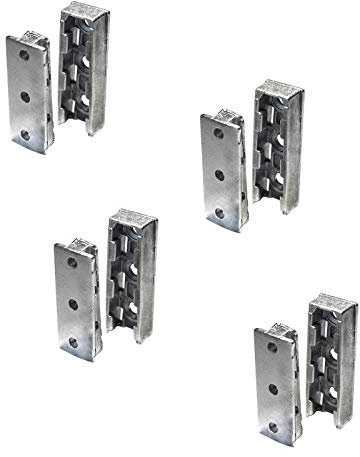 SOTECH Möbelverbinder verdeckt Bettverbinder SOLID Korpusverbinder aus Metall Einhänge-Verbinder Beschlag für Betten, Möbel & Metallbau Tragkraft bis 250 kg 4 Set - Holzverbinder unsichtbar