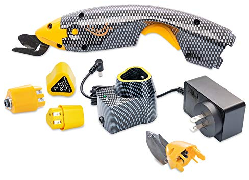 Loboo Idea Elektrische Schere EC Cutter Elektrische schnurlose Schere, EC-02 schnurlose elektrische Schere, leistungsstarke elektrische Schere mit 2 Batterien & 2 Schneidklingen