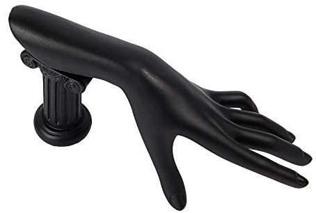 OLYCRAFT Espositore per Gioielli A Forma di Mano Braccialetto Collana Anello Portagioie Espositore per Anello in Resina (Nero)