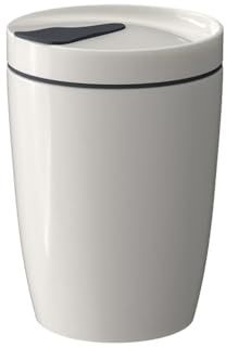 Villeroy & Boch To Go Becher S, 290 ml, Premium Porzellan/Silikon, Weiß