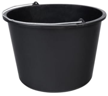 Toolland Secchio da cantiere, rotondo, plastica, nero, 20 litri
