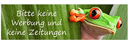 banjado® Keine Werbung Aufkleber Briefkasten/Aufkleber Keine Werbung wetterfest & UV-beständig/Sticker keine Werbung mit Motiv/Keine Werbung Aufkleber lustig