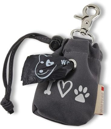 Wolters Poopy Bag Holder (Hundekotbeutel nicht dabei) 9 x 7,5 x 2,5 cm, Farbe:dunkelgrau
