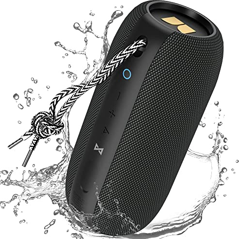 Monster - S320 - Boombox Bluetooth - 40 Watts - Jusqu'à 32 Heures d'Autonomie - avec Fonction Jumelage pour Installation Stéréo - Commande Vocale - Compacte et Légère - Résiste à l'eau - Noir