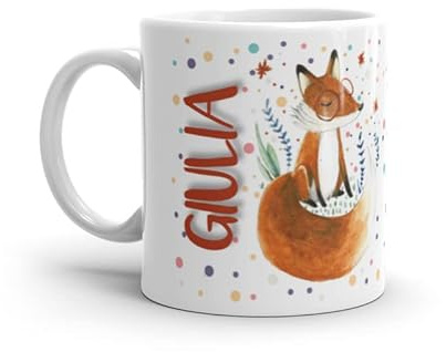 Paolo Chiari Tazza in Ceramica Caffè e Tè, Personalizzata con Nome, Idea Regalo Compleanno per Amici e Familiari, Certificata per Alimenti, Adatta al Microonde, Made in Italy (Giulia)