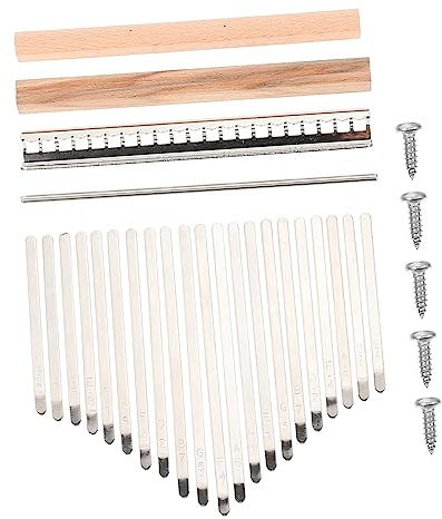 WHAMVOX 21-Tasten Kalimba Selbstgemacht Satz Metall Ersatzteile Mit Schrauben Und Brücke Für Fingerklavier Selberbauen Geeignet Für Einsteiger Und Kreative Musikprojekte